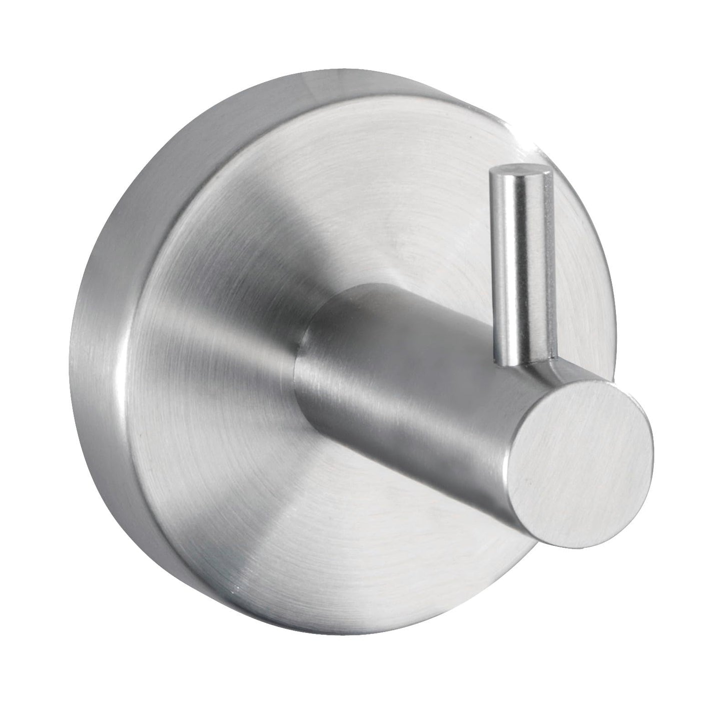 WENKO 19621100 Wall hook Uno Bosio Matt, Metal Stainless steel, 5.5 x 5.5 x 5.5 cm, Matt