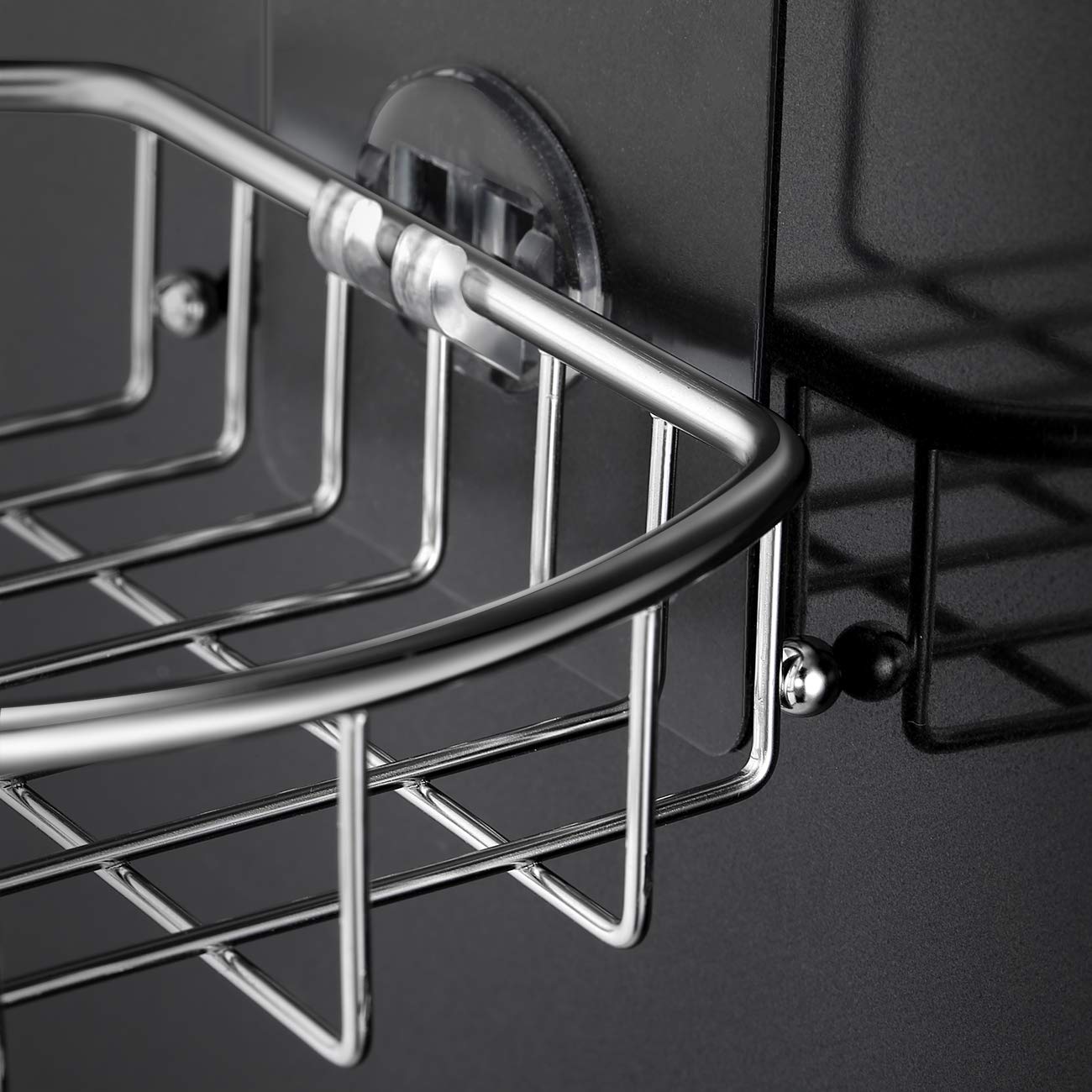 MaxHold Traceless Self Adhesive Soap Dish, Stainless Steel Soap Basket Never Rust, Bathroom Shower Caddy, Kitchen Sponge Holder