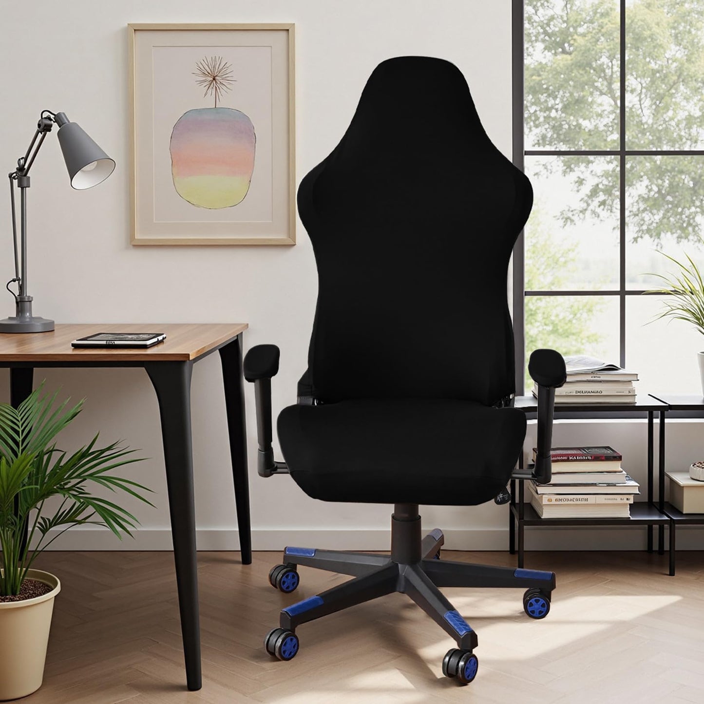 Luckwaii Gaming Chair Cover 6 Pcs Office Chair Covers Stretch Removable