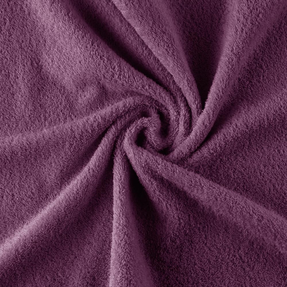 RIZO Top Towel – Set of 1 Shower Towel – Bath Towels – 100% Combed Cotton – 600 g/m2 – Measure 70 x 140 cm – Aubergine