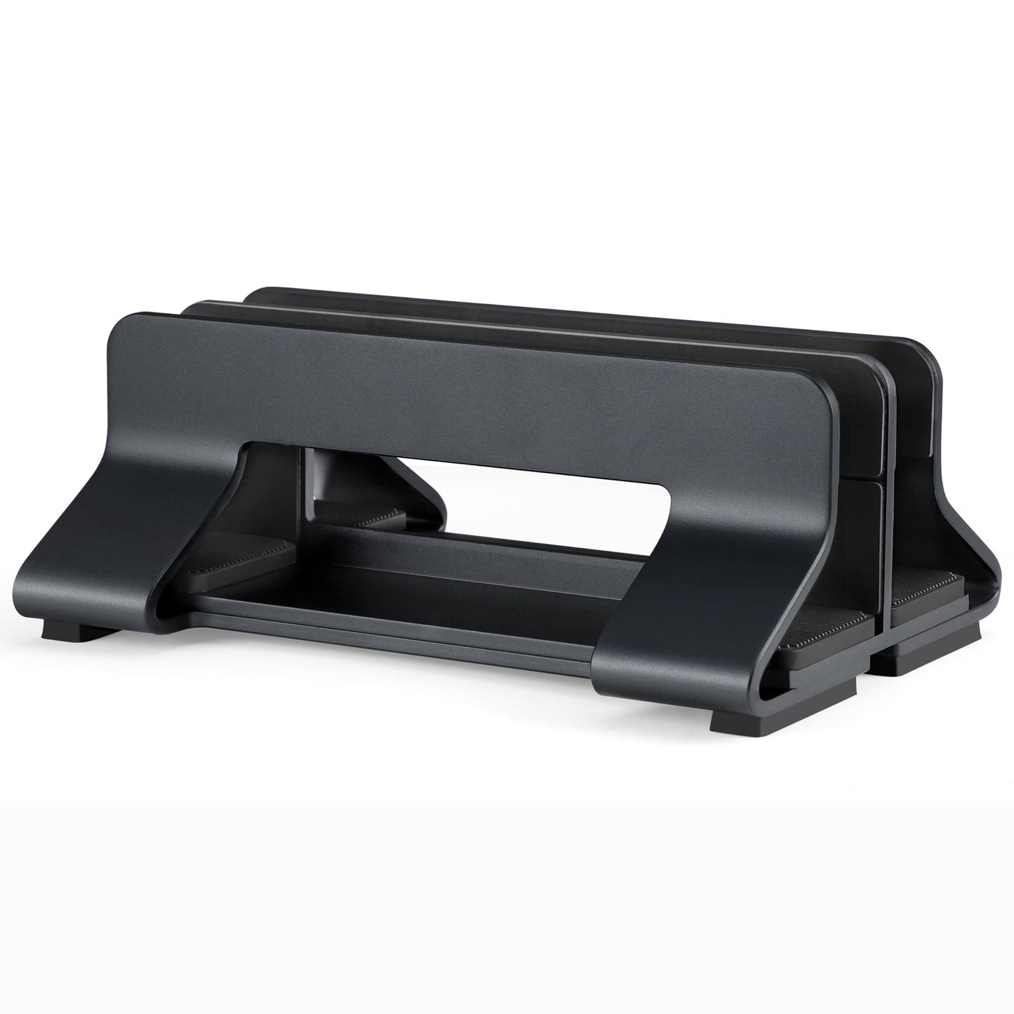 Psitek Aluminum Dual Vertical Laptop Stand Dock Holder,Adjustable 2 Slots Width 10~30mm(0.4~1.2 inch), Fits All MacBook and Laptop, Version 2023