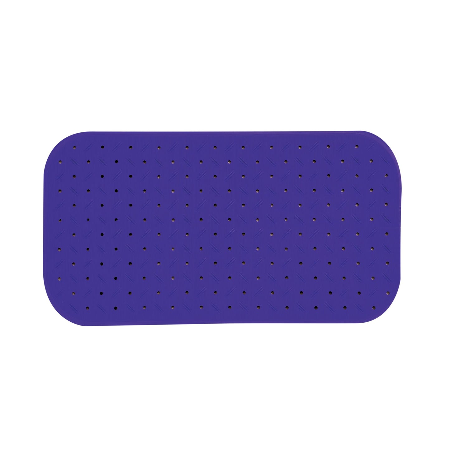 MSV Premium Shower Mat Bath Mat Antibacterial Non-Slip with Suction Cups Blue Rose Scented 36 x 76 cm Washable at 60 °C Large Blue
