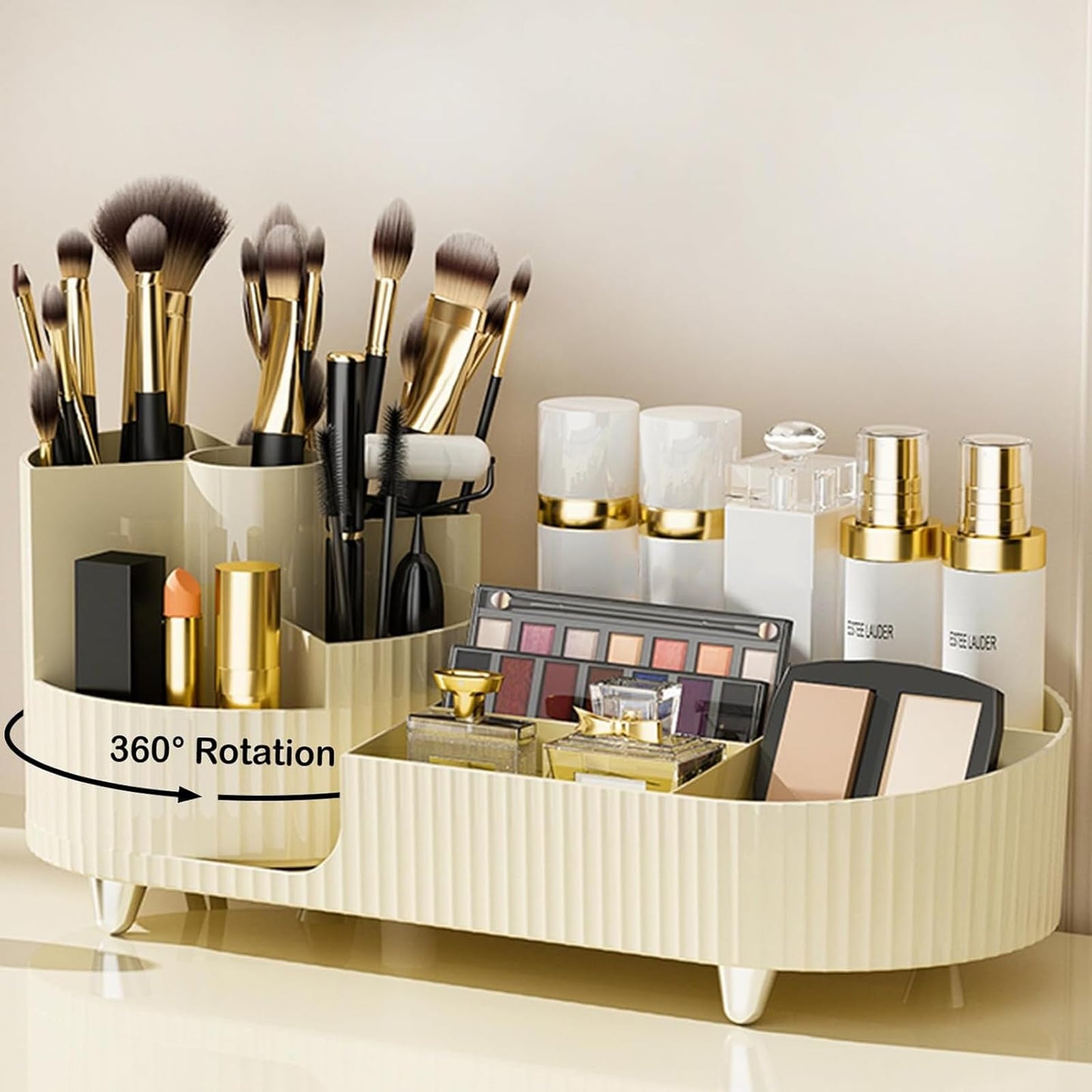 Alvar Makeup Organiser, 360 Rotating Makeup Organiser, Cosmetic Makeup Storage Organizer, Countertop Makeup Perfume Organizer, Lotions Display Case