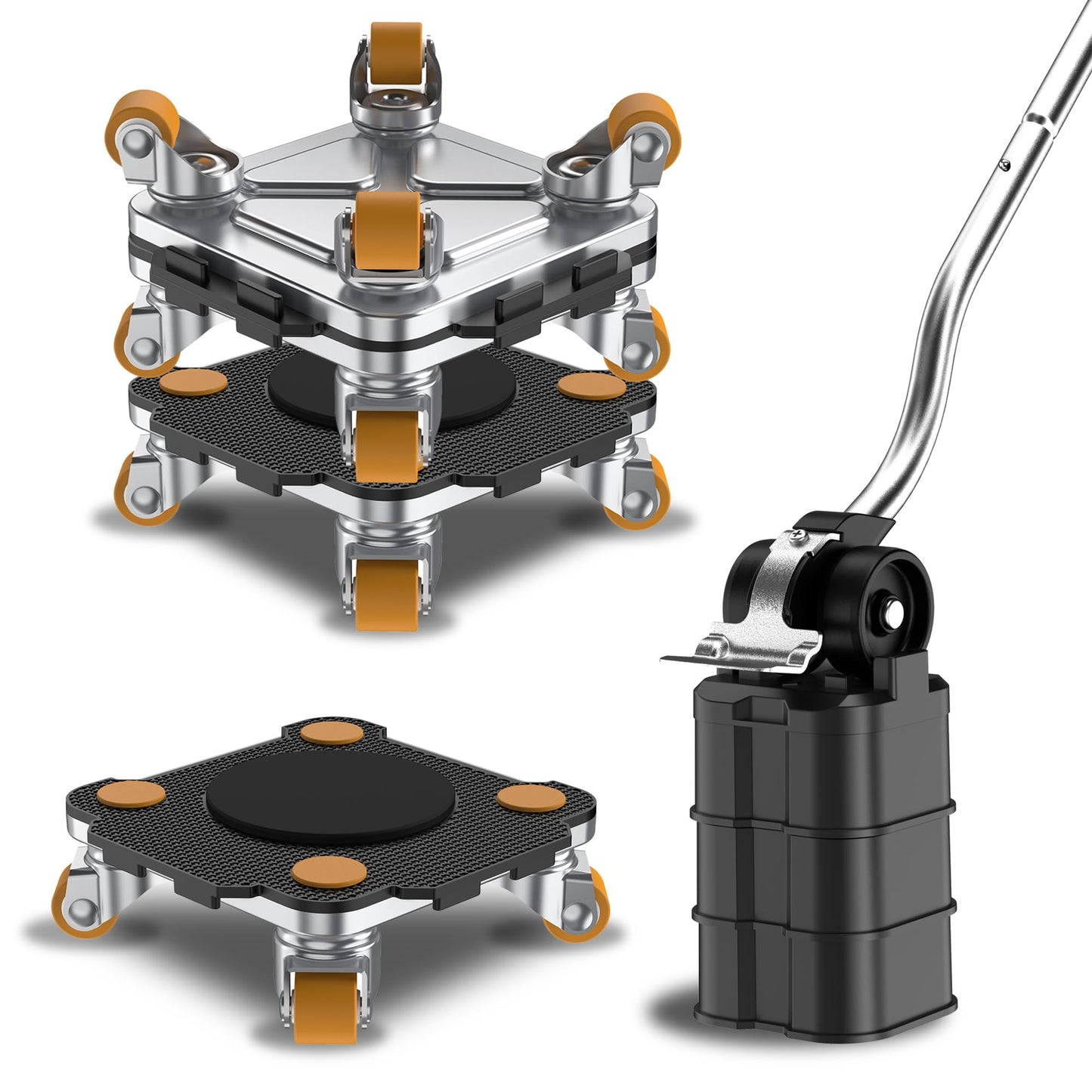 ONEON Furniture Mover Pro Set - Enhanced Dolly and Lifter with Custom TPE Wheels for Easy Furniture Lifting and Moving - Professional Tool for