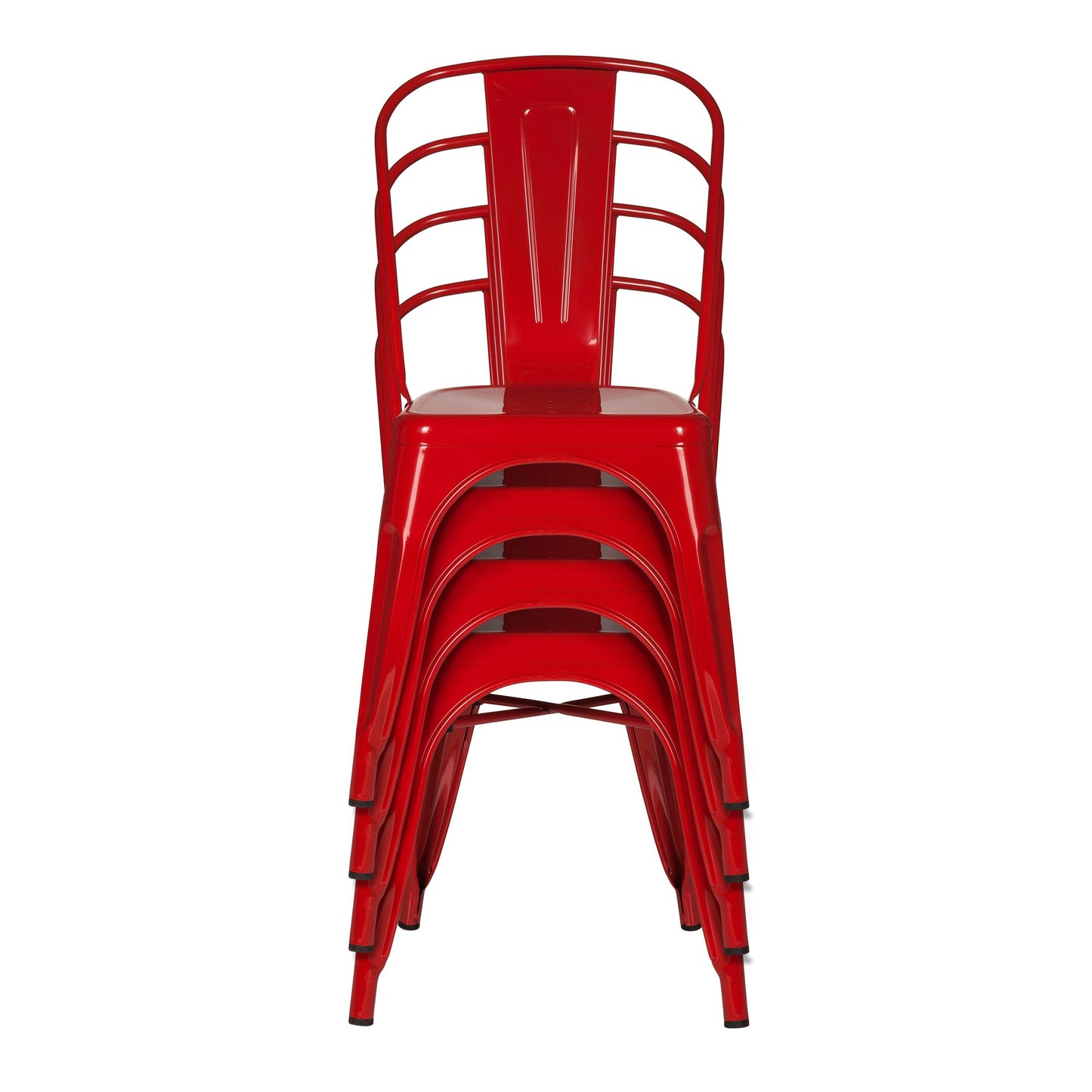 hjh OFFICE Vantaggio Comfort 645021 Bistro Chair Metal Red Industrial Design Stackable