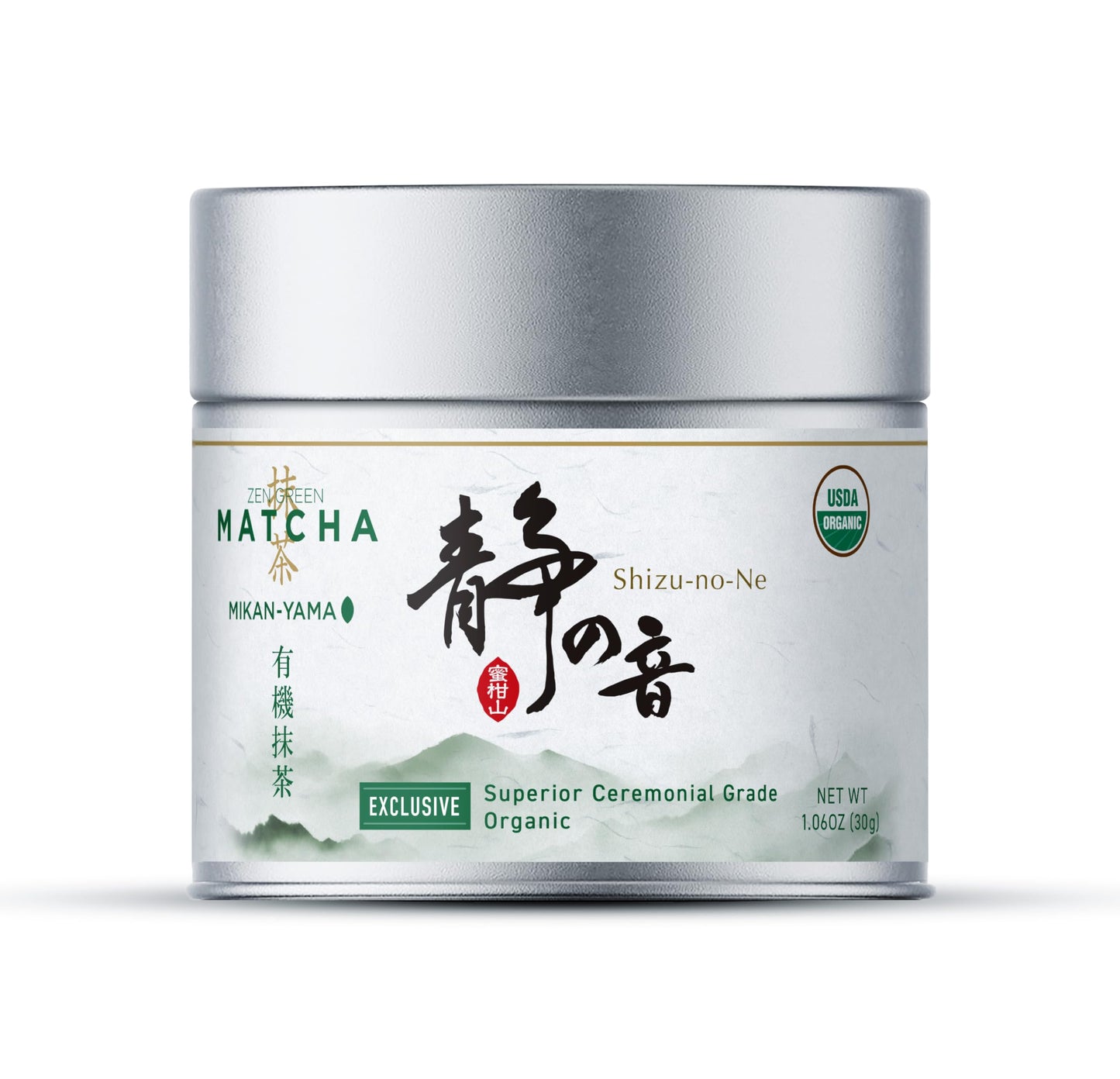 MIKAN?YAMA ZEN GREEN MATCHA (1.06oz (Pack of 1) Tin, Exclusive, Ceremonial Grade)