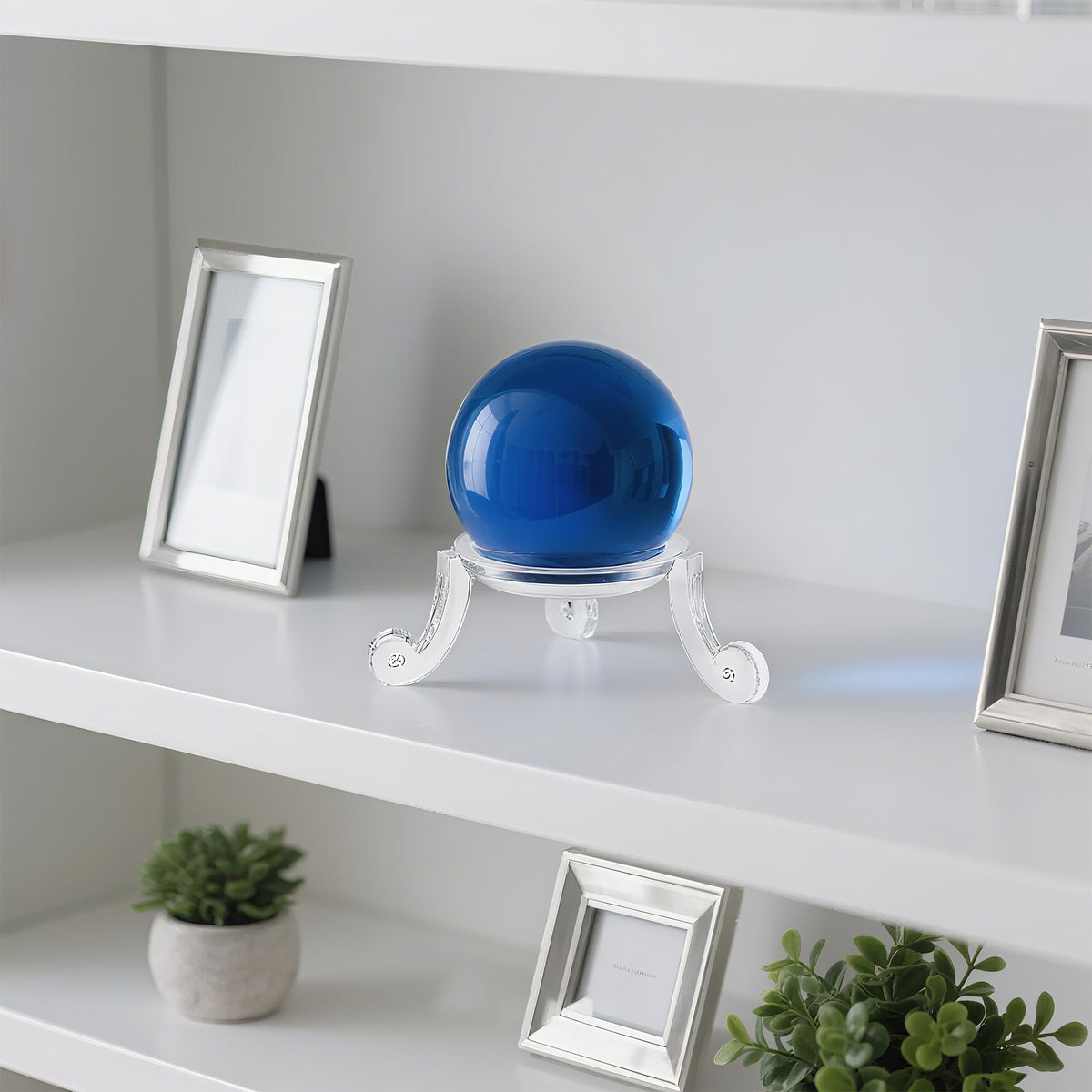 ZAYIO 2pcs Transparent Acrylic Crystal Ball Display Stand Base