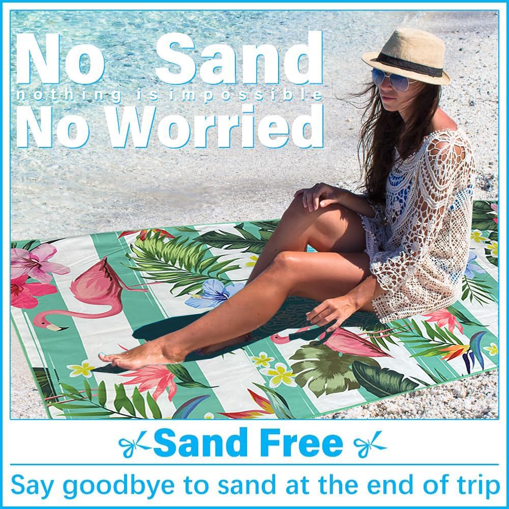 JAODFK Microfibre Beach Towel 71"X32" Quick Dry Lightweight Sand Free Extra Large Thin Towels Travel Essentials For Adults Womens Swim Bath