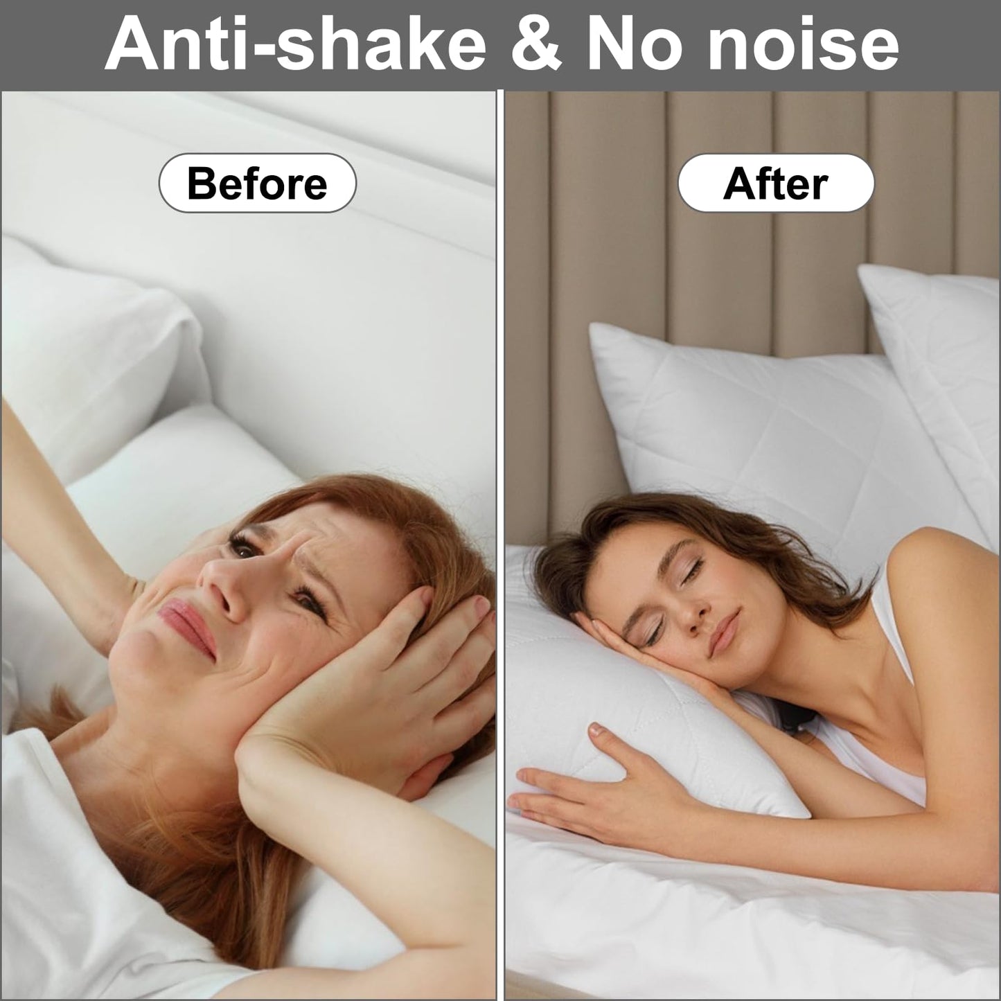 Furniture bed Headboard Stoppers, 10 PCS Self Adhesive EVA Foam Anti Shake Fixers for Wall Beds