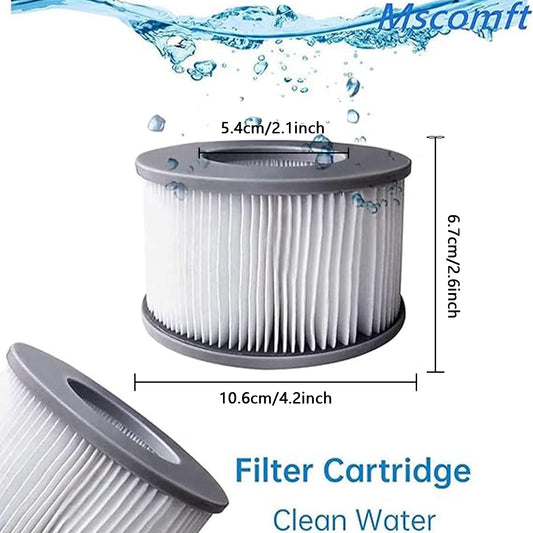 Mscomft Replacement Filter for MSPA Whirlpoal Replacement Filter Cartridge Water Filter Filter for Whirlpoal, for Hot Submarine and Spa, for