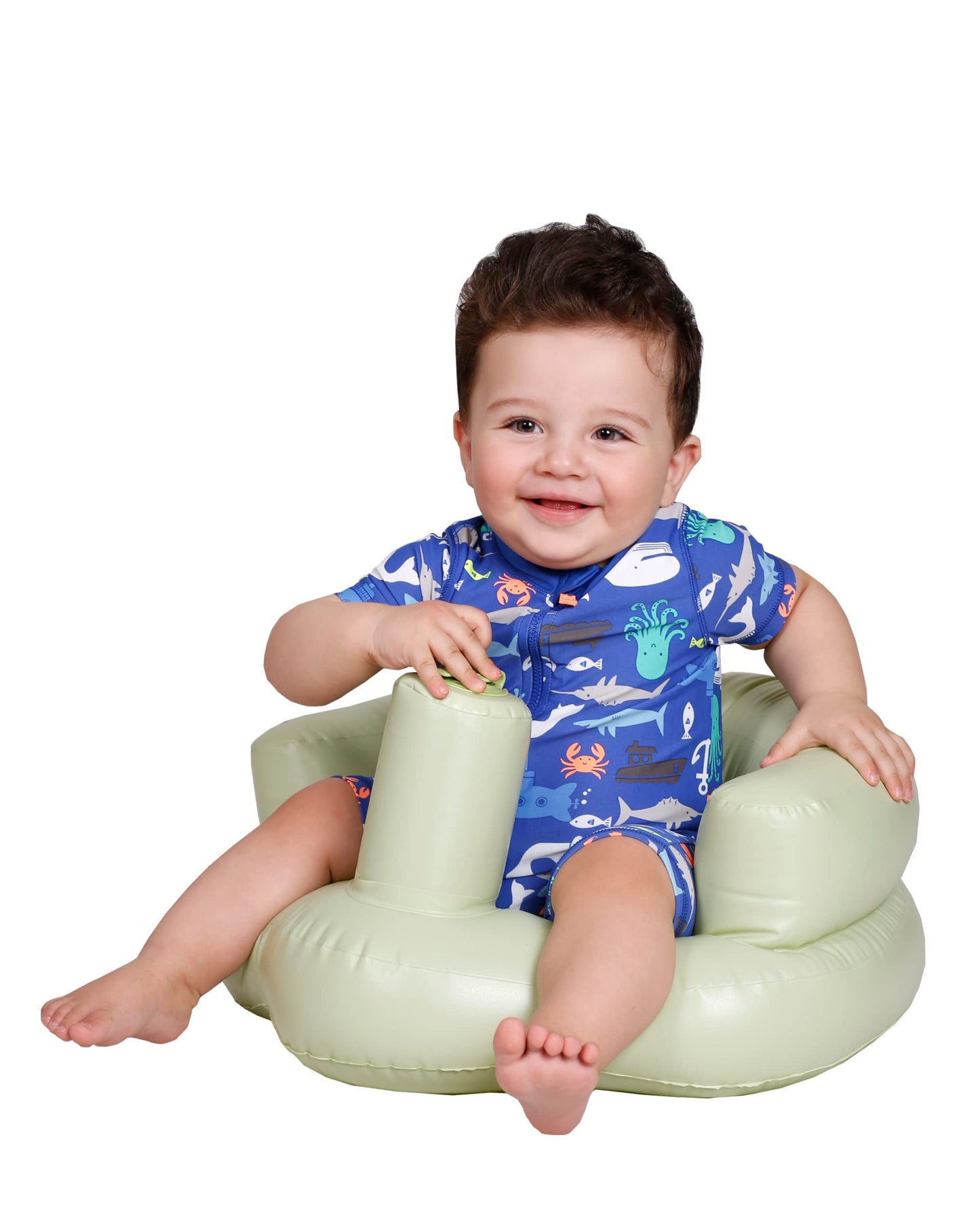 Kids Inflatable Chair Toddler Blow up Seat Inflatable Sofa Kids Sit Me Up Support Seat Blow Up Chairs Ring Mini Sofa Baby Toddler Seat (Green)
