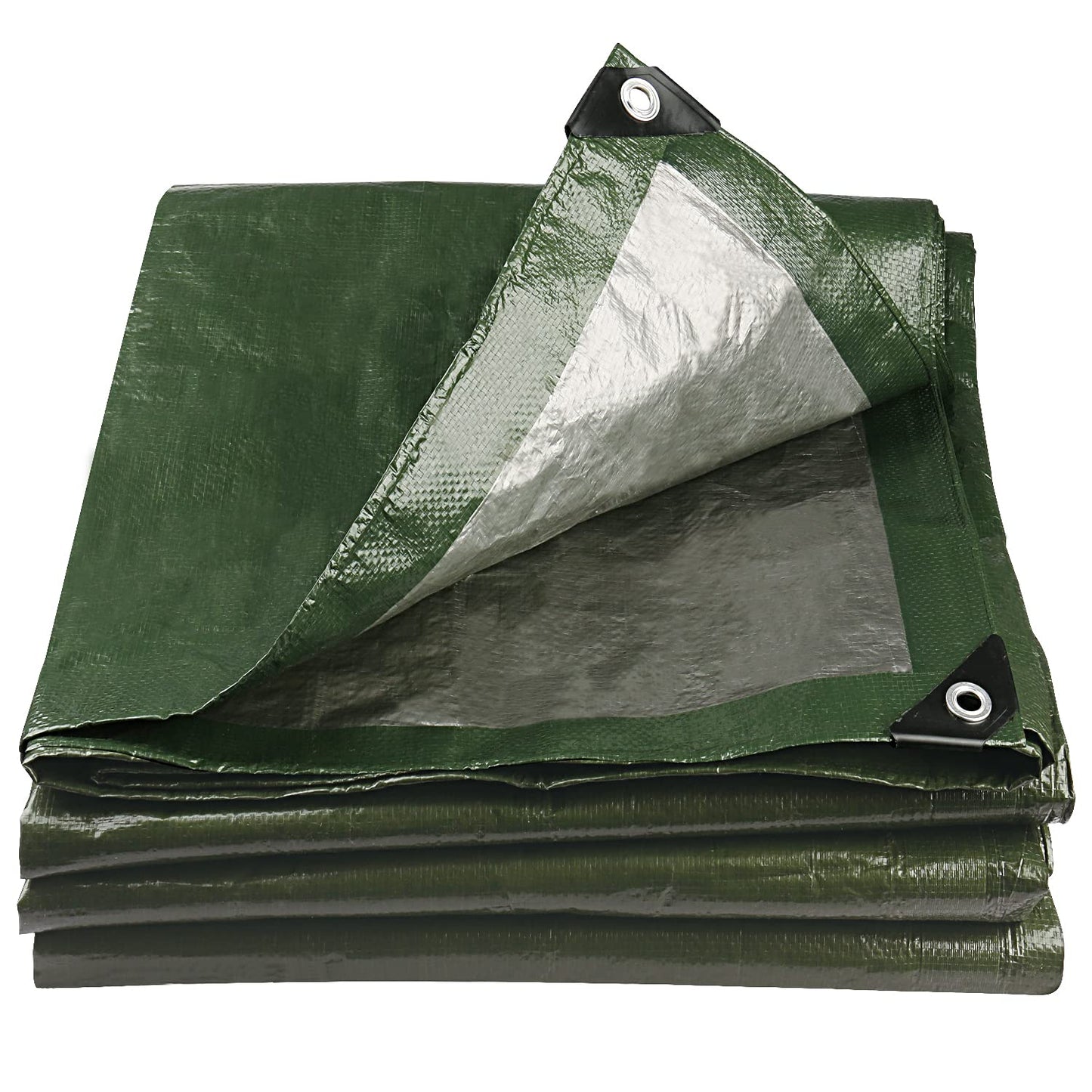 Onarway Tarpaulin Waterproof Heavy-Duty for Outdoor: 3m x 4m 105GSM UV/Tear Resistant PE Tarpaulin Sheet with Reinforced Grommets for Garden Furniture