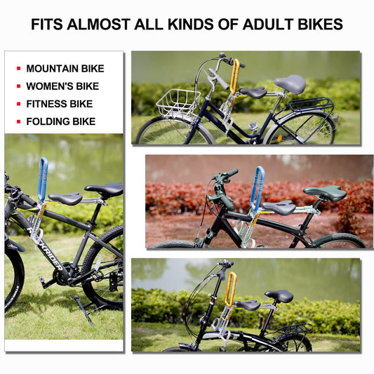 UrRider Child Bike Seat, Front Mount Kids Bike Seat,Fit Mountain Bikes, Cruiser Bikes, Folding Bikes, Ultra Light,Portable, Tool-Free,