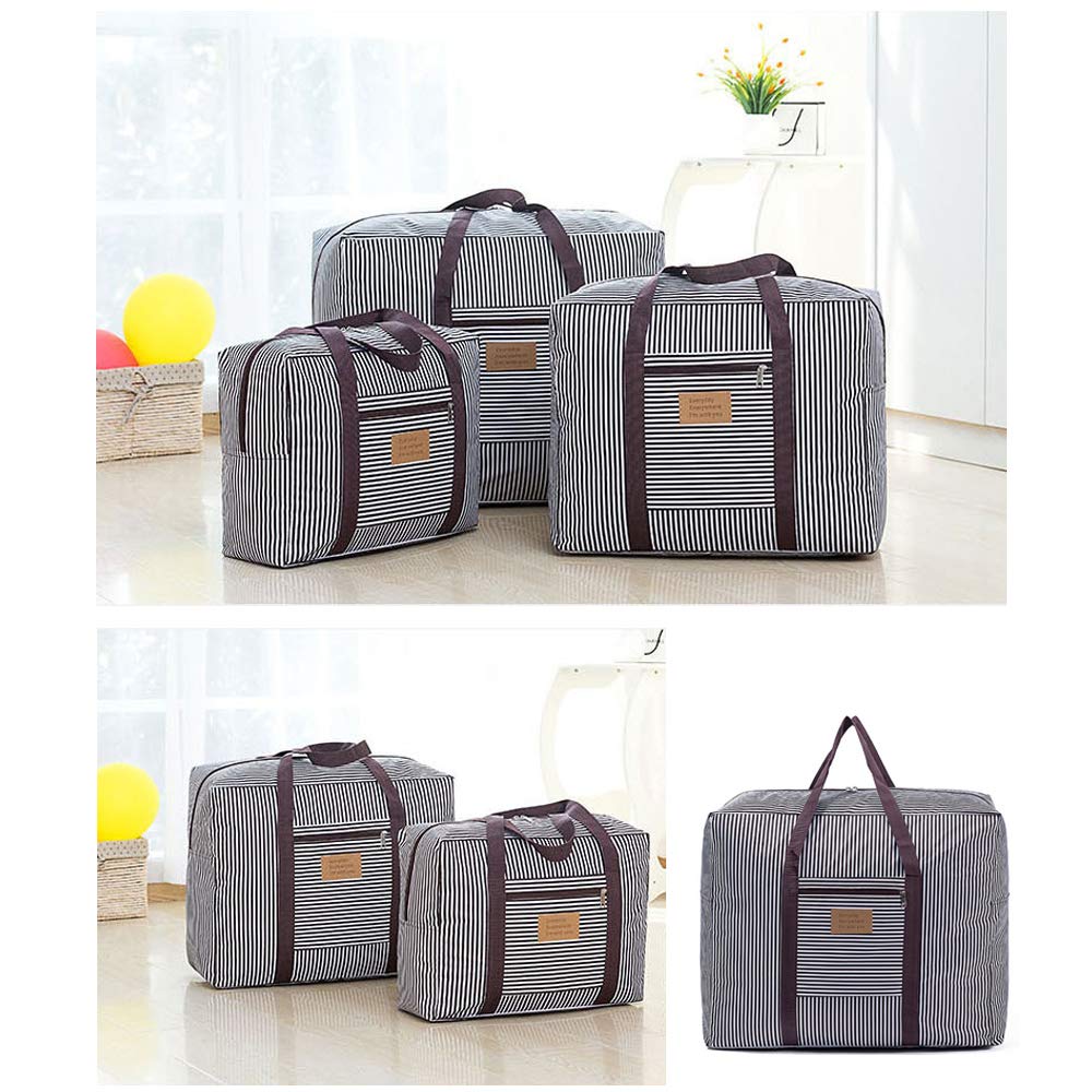Waterproof Thick Large Storage Bag 600D Oxford Organizer Travel Luggage Bag For Blankets, Duvet,Pillows, Clothes Moving Home Brown, Large