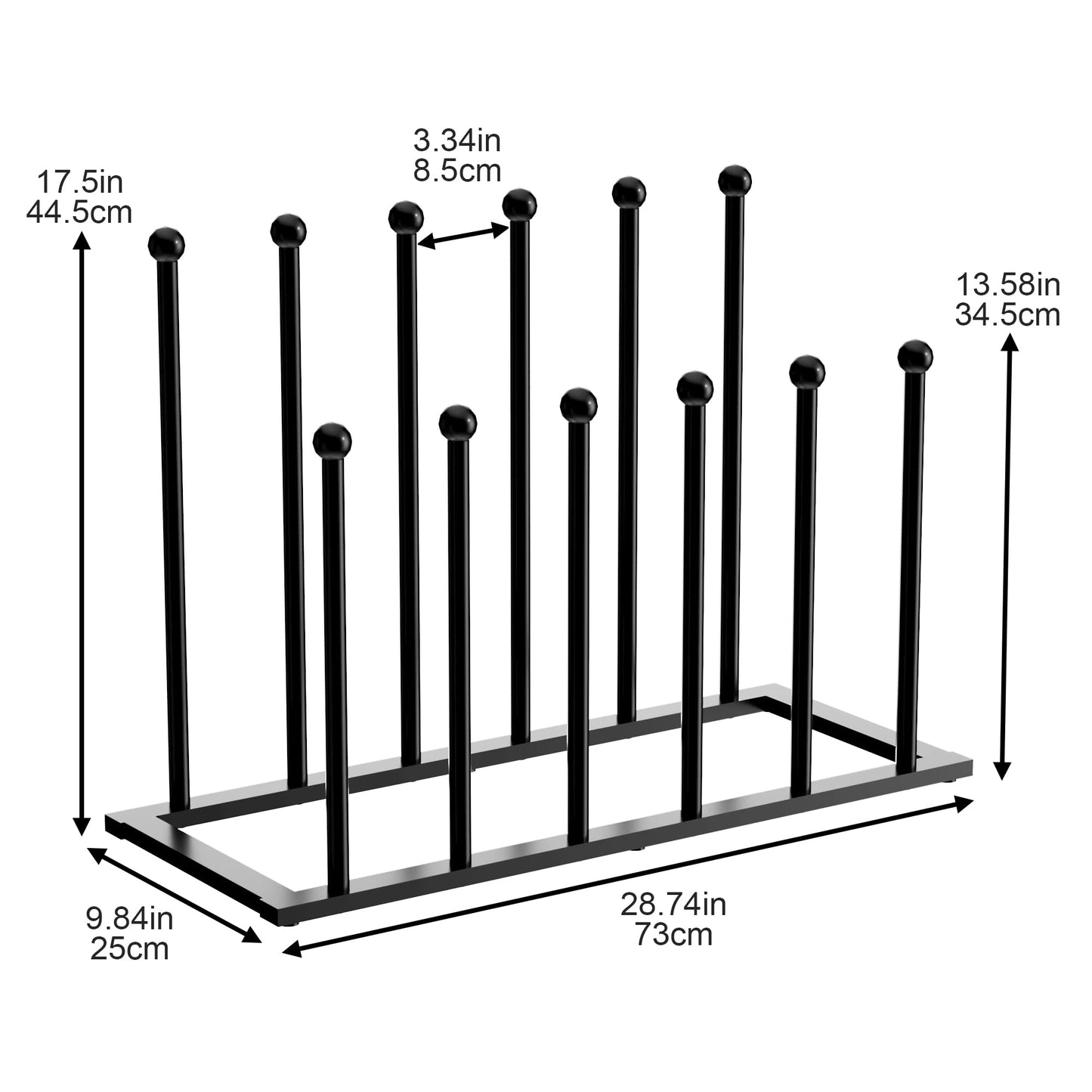pickpiff Free Standing Shoe Rack - Black Metal Shoe Storage, Shoe Racks Storage for Dorm Room, Closet, Entryway, Bedroom, Patio Outdoor, Hallway
