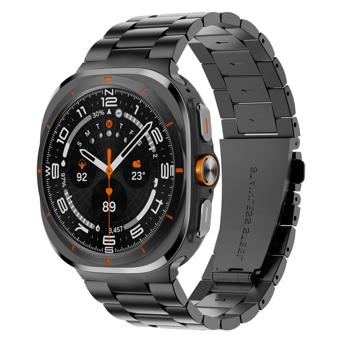 SPGUARD Band Compatible with Samsung Galaxy Watch Ultra 47mm(2024/2025) Metal Stainless Steel Bands Strap Men Women,NOT for Galaxy Watch 7/6/5/4/6