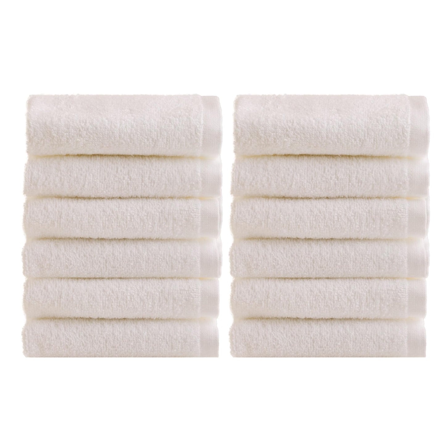 NELLA BIAGINI Minerva Bathroom Washcloths 30 x 30 cm, Set of 12, 100% Pure Terry Cotton, 420 g/m², Soft, Absorbent, Practical, Durable, Solid Colour