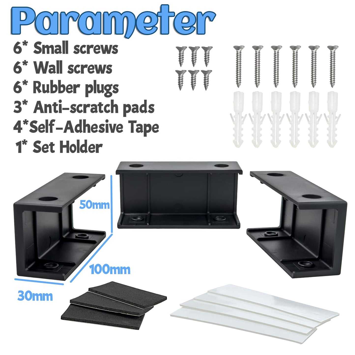 sciuU Under Desk & Wall Mount Holder Storage for Laptop Tablet Keyboard