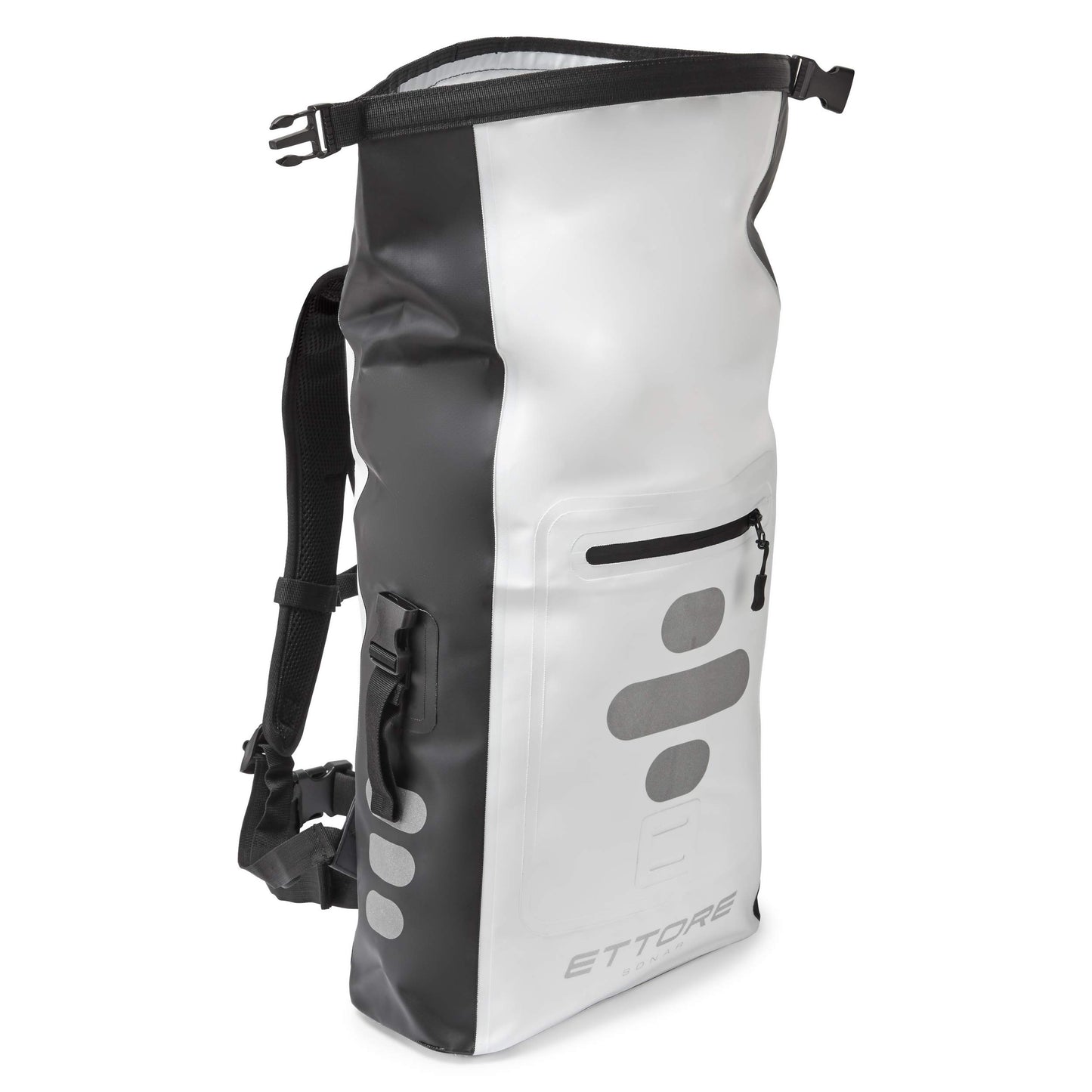 Ettore Cycling Rucksack 100% Waterproof Dry Bag 30L - Black/White - Sonar