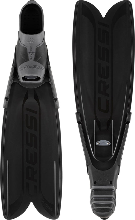 CRESSI Gara Turbo Flex Fins Black 36/37 - Unisex Lightweight Reactive High Performance Fins Gara System with Interchangeable Blades for Diving, Apnea,