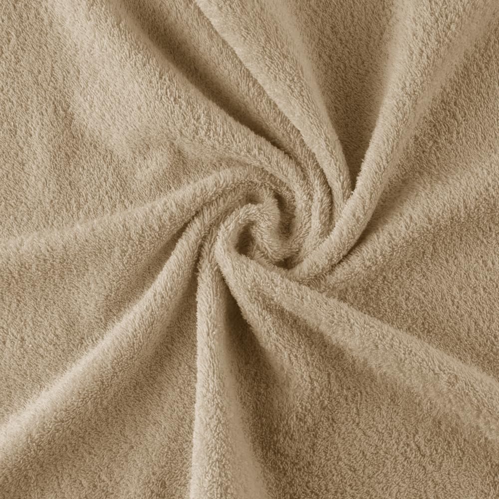 Top Towel - Premium - Large Bath Towels - Bath Towels - 2 Face Towels or Bidet -30x50cm - 100% Cotton - 600g - Camel