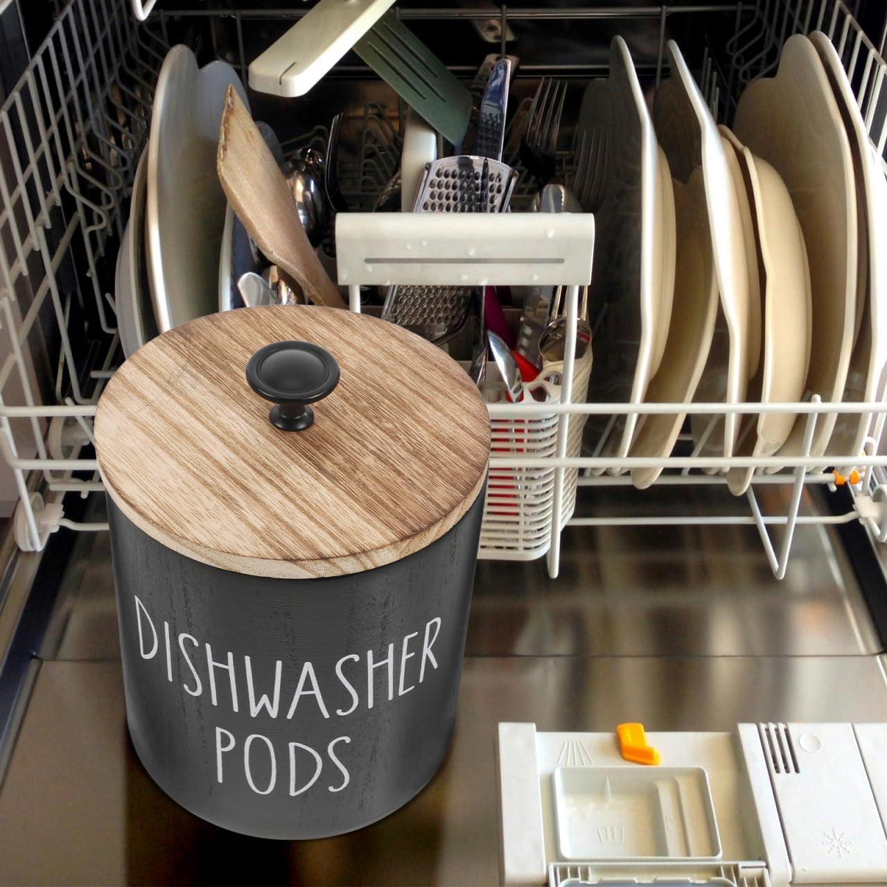 BESPORTBLE Dishwasher Pod Holder with Lid Round Dishwasher Tablet Storage Container for Laundry Laundry Tablet Container Storage Bin with Lid for