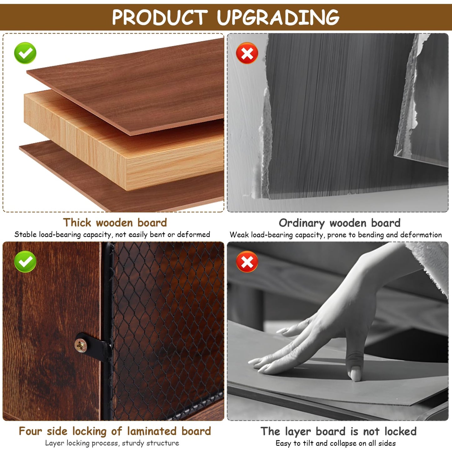 Bryzal Vinyl Record Storage Holder Wood Holds up to 60 Records with Handle