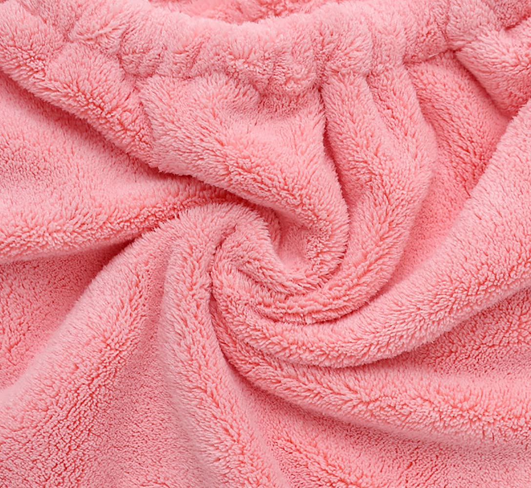 Kids Quick Dry Hair Wrap Towel Hat Cute Bear Hair Daying Wrap Cap Ultra Absorbent Hair Dry Turban Wrap Head Towel Hat Elastic Bath Shower Washing