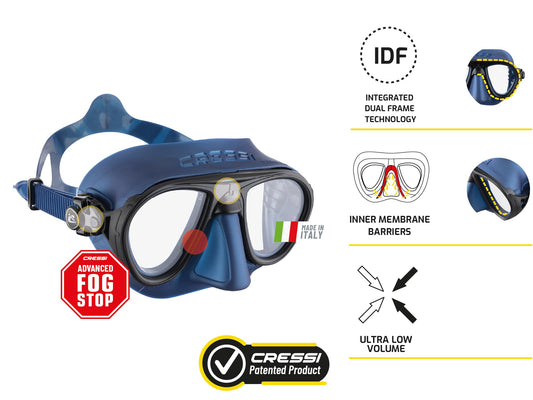 Cressi Calibro + Corsica Snorkeling Set - Blue Nery, Uni