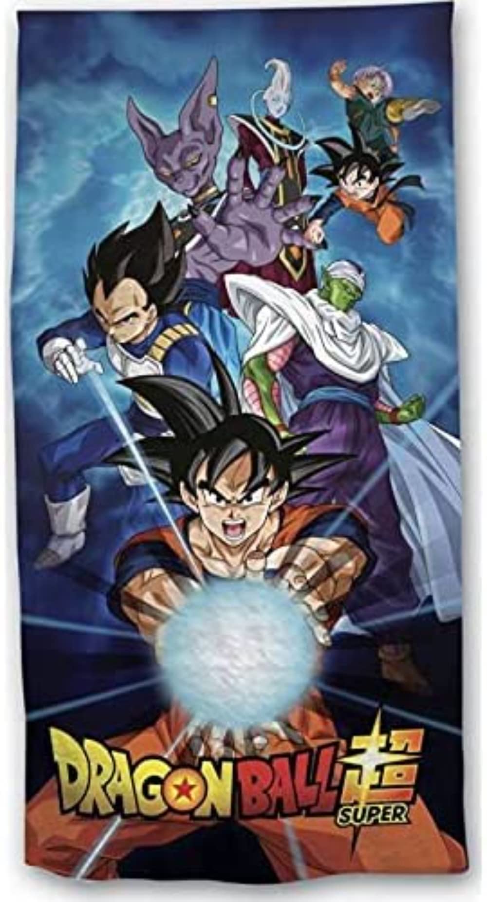 Bath Beach Towel Son Goku Kamehameha Vegeta, Beerus, Piccolo - 140 x 70 cm 100% Cotton
