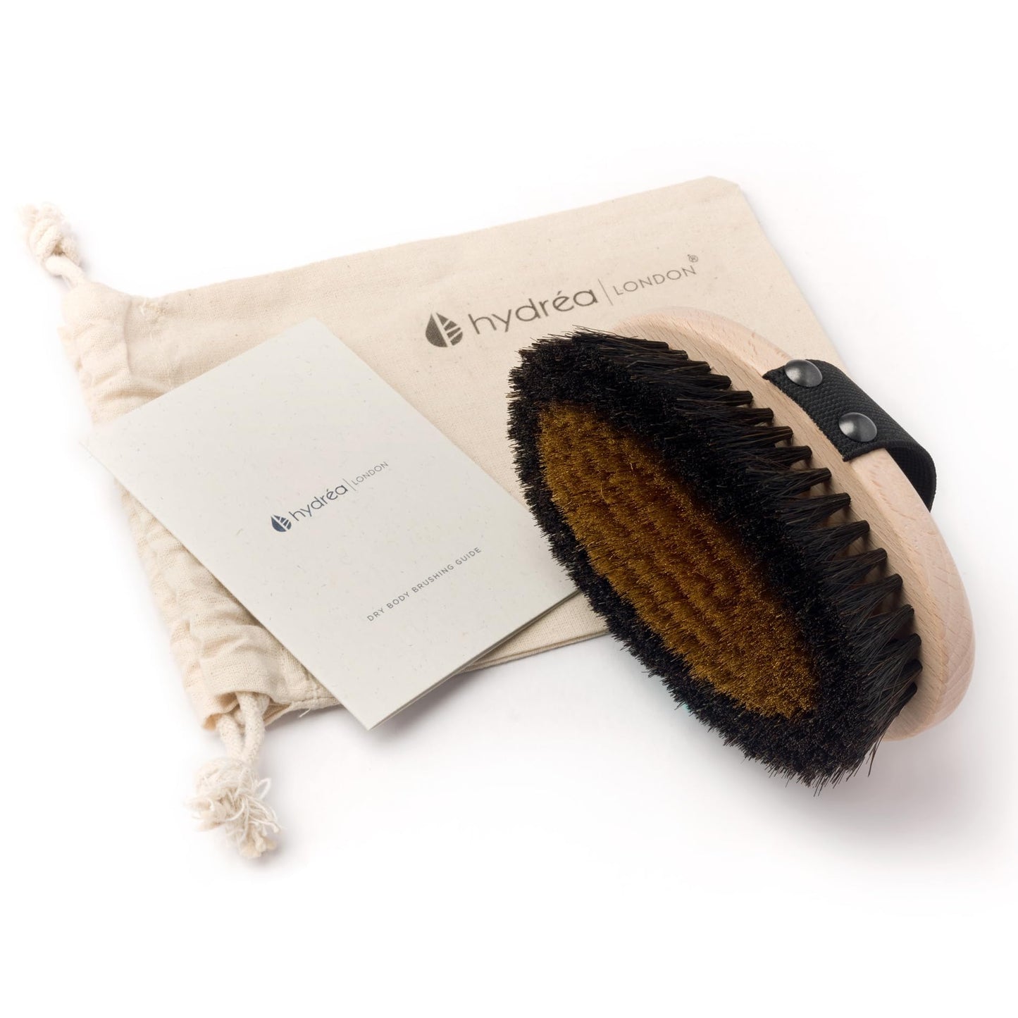 Hydrea London Ionic Copper Glow Dry Body Brush ? Skin Exfoliating & Energising Copper Bristle, Lymphatic Drainage, Dry Massage - Anti-Cellulite