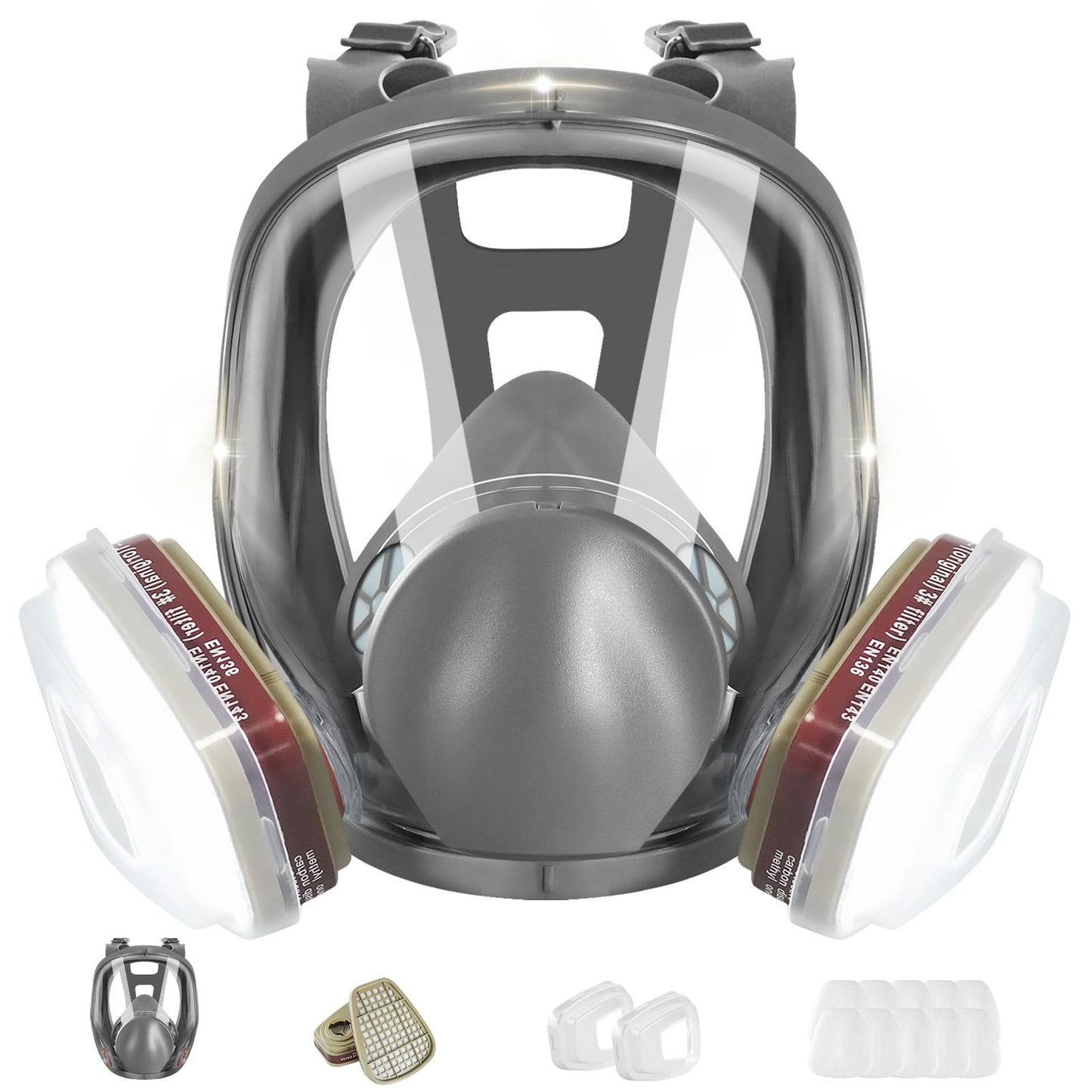ZXICH Reusable full Face Cover - 6800 full Respir?tor Face Cover,for Paint, Against Dust,Chemicals, Formaldehyde, Polishing,Staining,Car