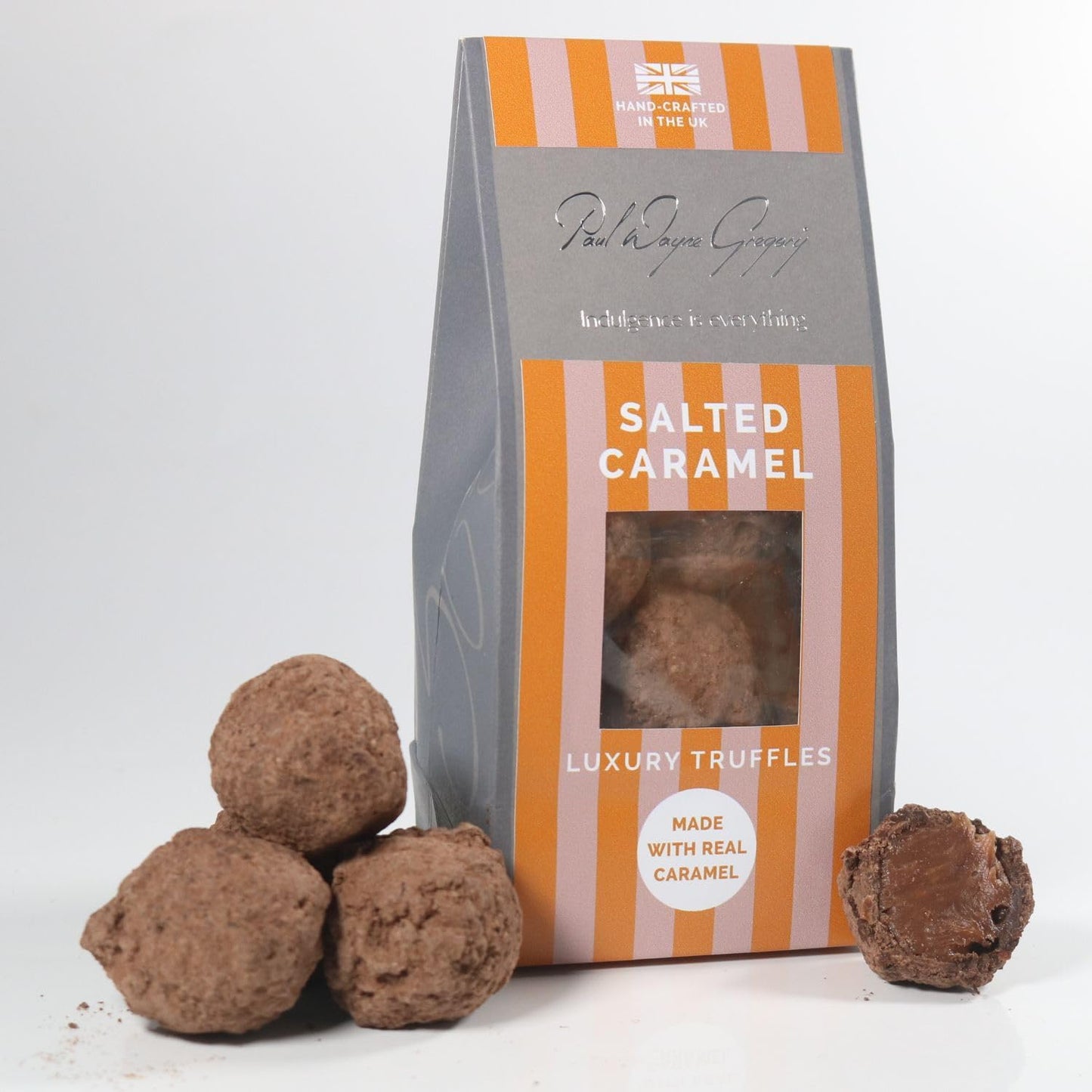 PWG Salted Caramel Chocolates Truffles, 120g - Premium Hand Made Caramel Chocolate Balls - Gift, Special Occasion, Congratulations, Birthday,