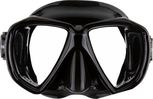 Cressi Set Ranger & Dry - Snorkel Set for Adults, Mask and Snorkel in Practical Case, Black / Black