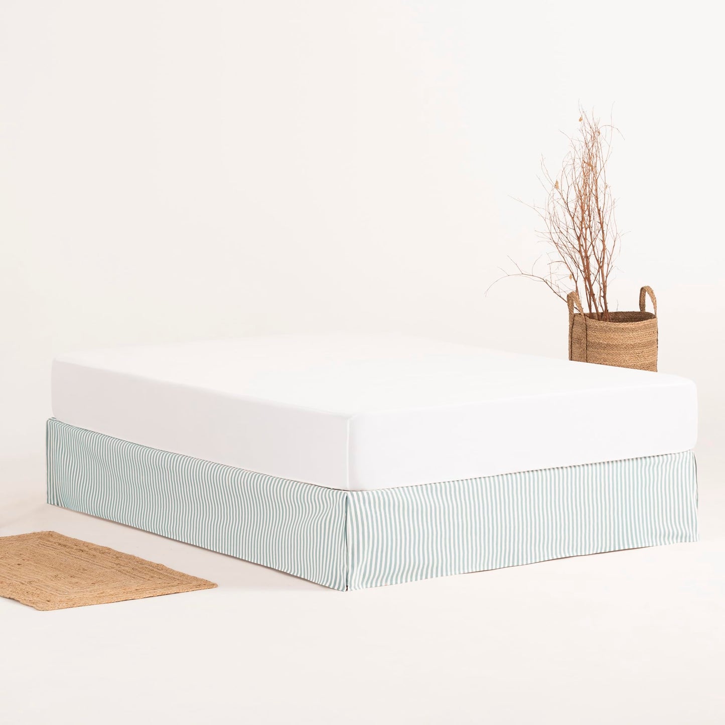 Bed Cover 100 x 190/200 cm Bed Base Cover 100 cm – Water Stripes