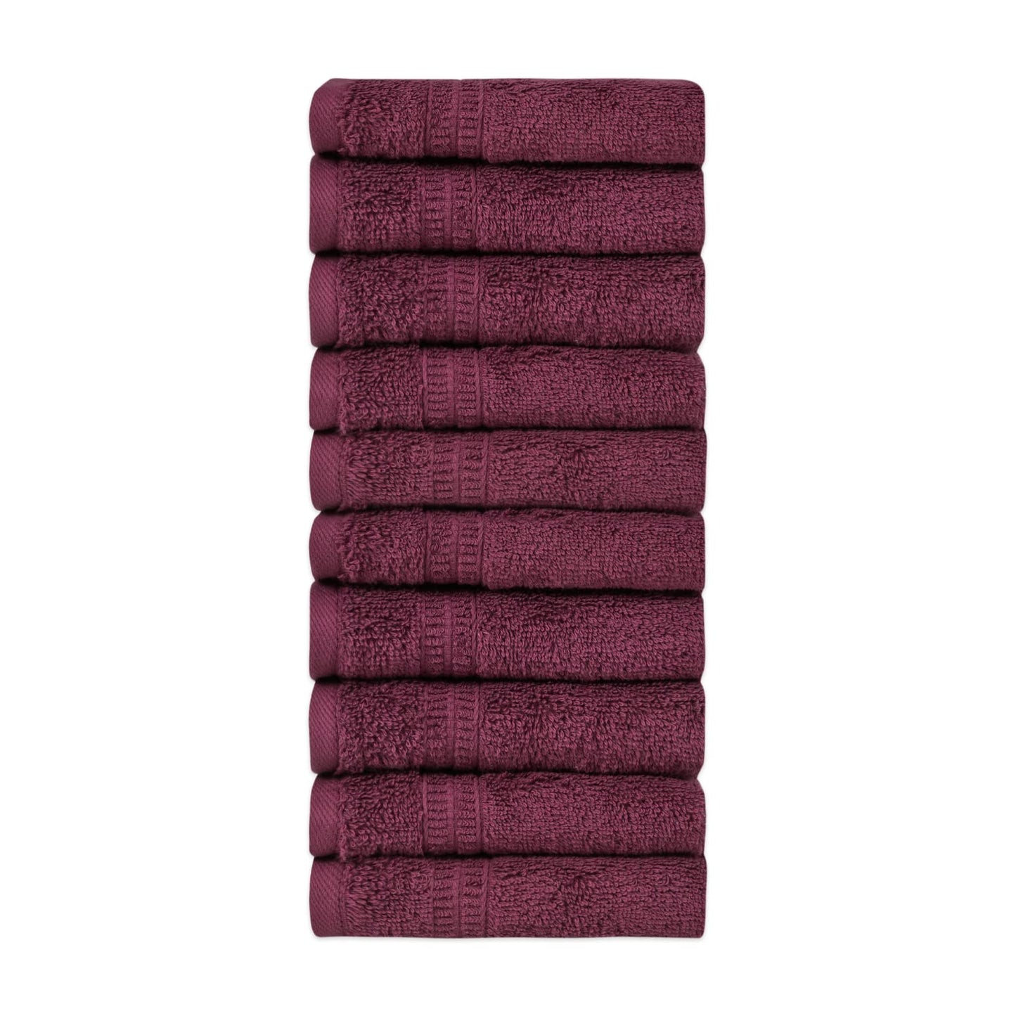 HOMELOVER 100% Organic Cotton Washcloths for Bathroom - Piece of 10 Washcloth, Luxury High Absorbent Face Cloth for Body and Face, Turkish Cotton