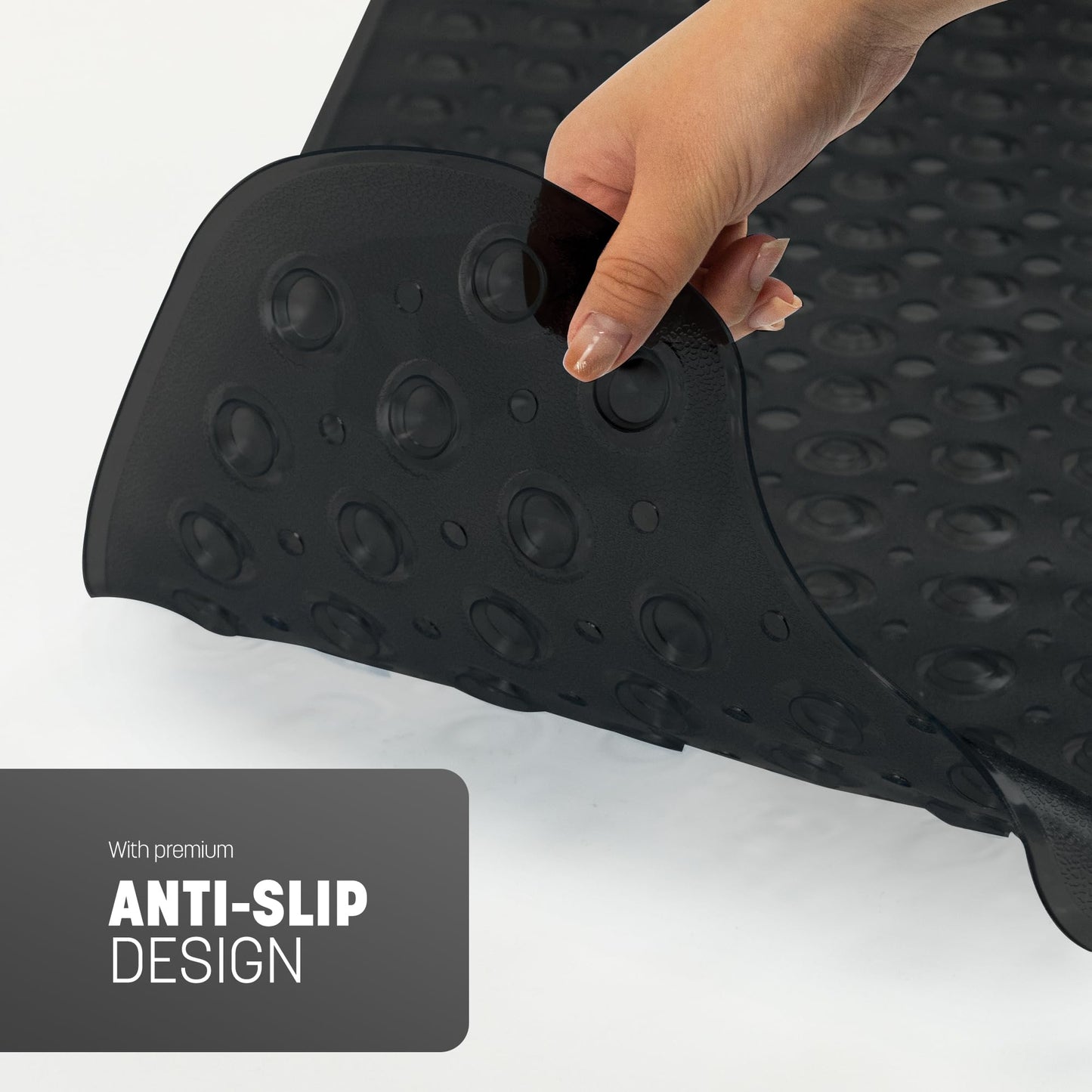 KEPLIN Premium Non-Slip Bath Mat - 200 Suction Cups, BPA, Latex Free, Mildew Resistant, Machine Washable - Safe