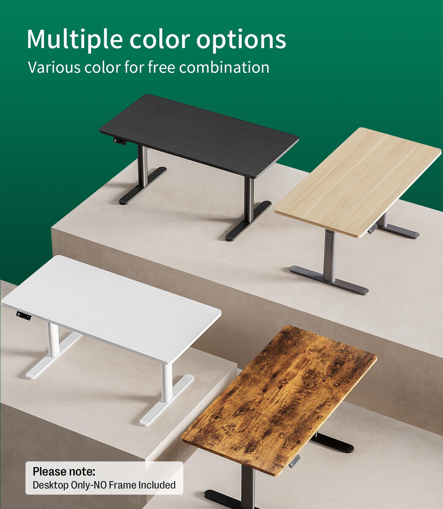 MAIDeSITe Table Top,Desktop for Height Adjustable Electric Standing Desk,Oak,140 * 70 * 2.5 cm