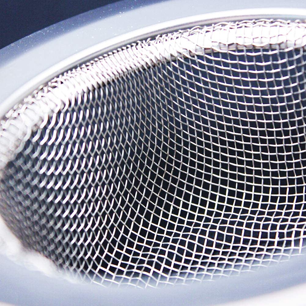 Stainless Steel Bathroom Shower Hair Filter Catcher Drain Cover Kitchen Sink Plug Strainer Hole Cover (Pack of 2)