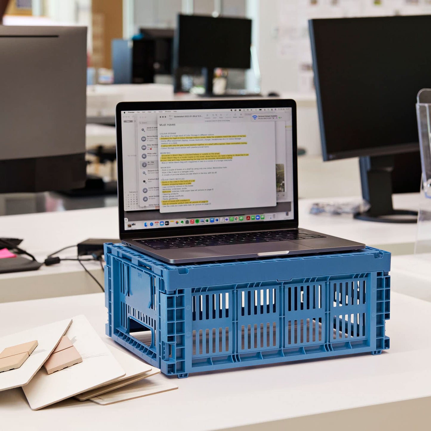 HAY Colour Crate 541460 Transport Box M Recycled Polypropylene White Dimensions: 34.5 cm x 26.5 cm x 14 cm
