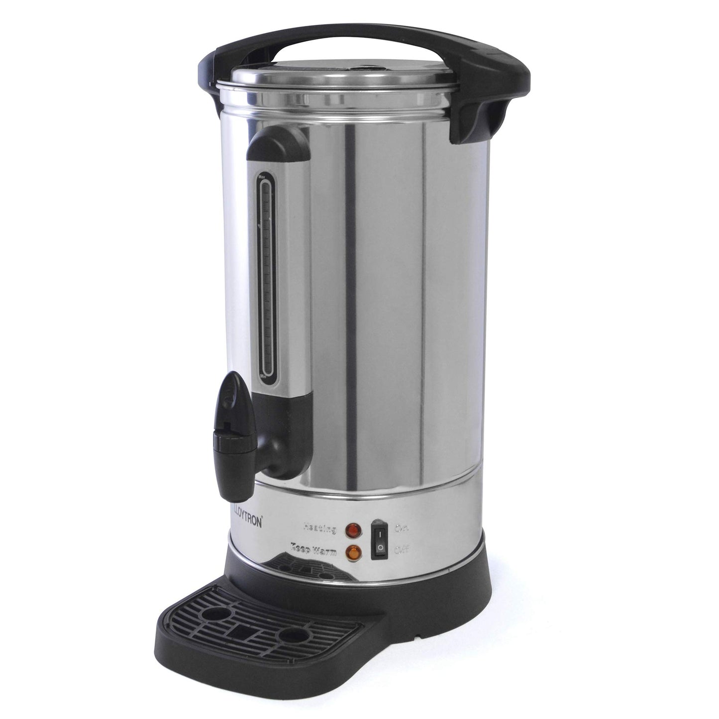 LLOYTRON 10 Litre 1500w Stainless Steel Catering Urn / Water Boiler / Anti-drip Tap / Water Level Indicator / Drip Tray / Auto Re-boil Temperature