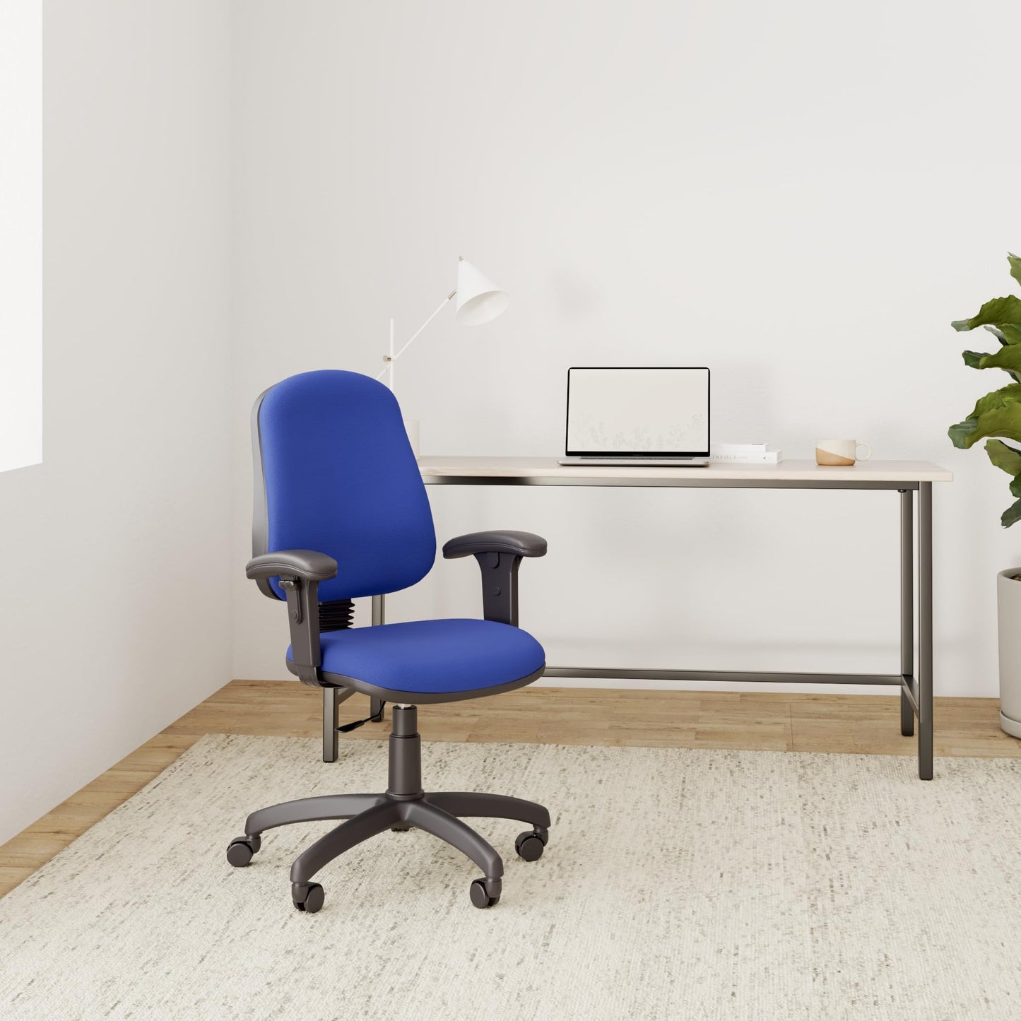 Office Hippo High Back Swivel Desk Chair, Ergonomic Home & Office Chair With Height Adjustable Seat, Arms & Backrest For Extra Comfort