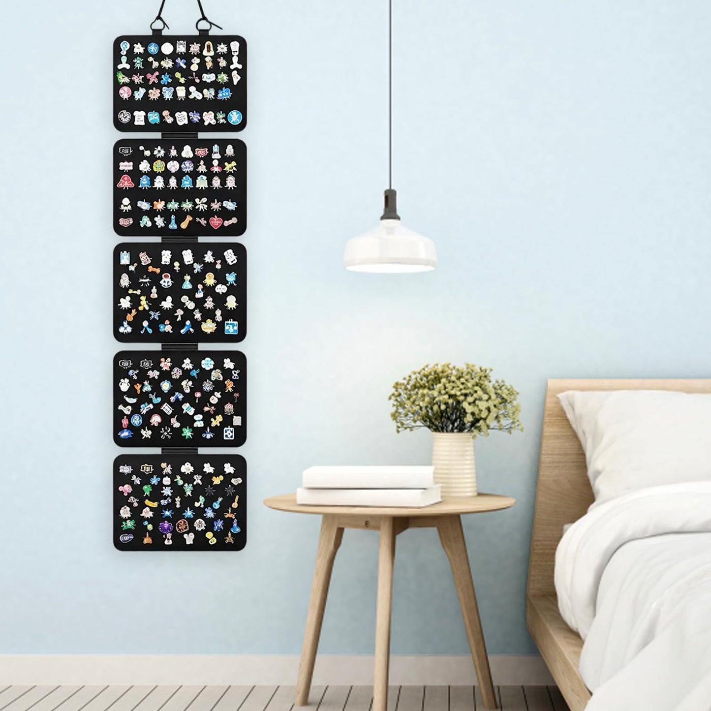 30x106cm Felt Jewelry Storage Board, Wall Mounted Pin Badge Display