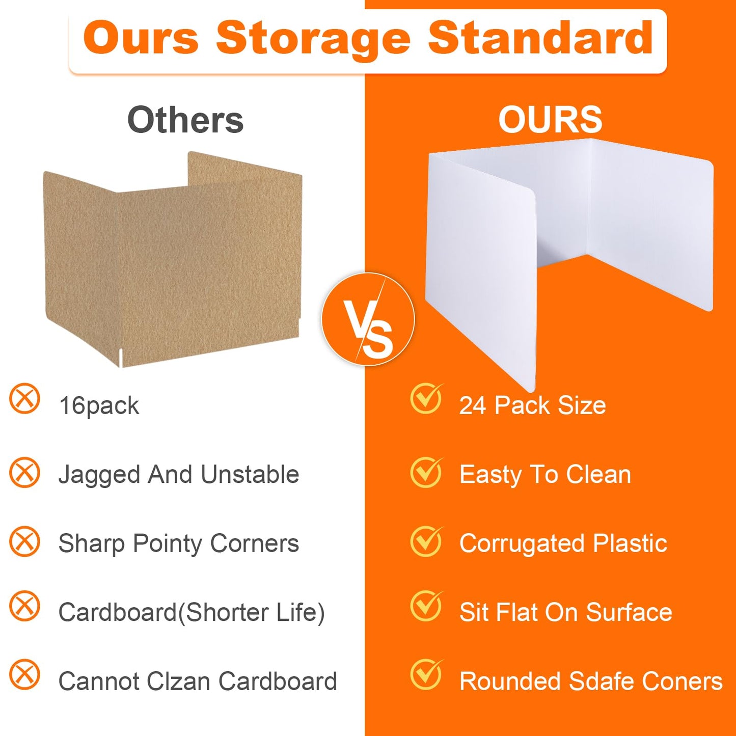 Novelfun 16PCS White Desk Dividers for Students Portable Privacy Shields