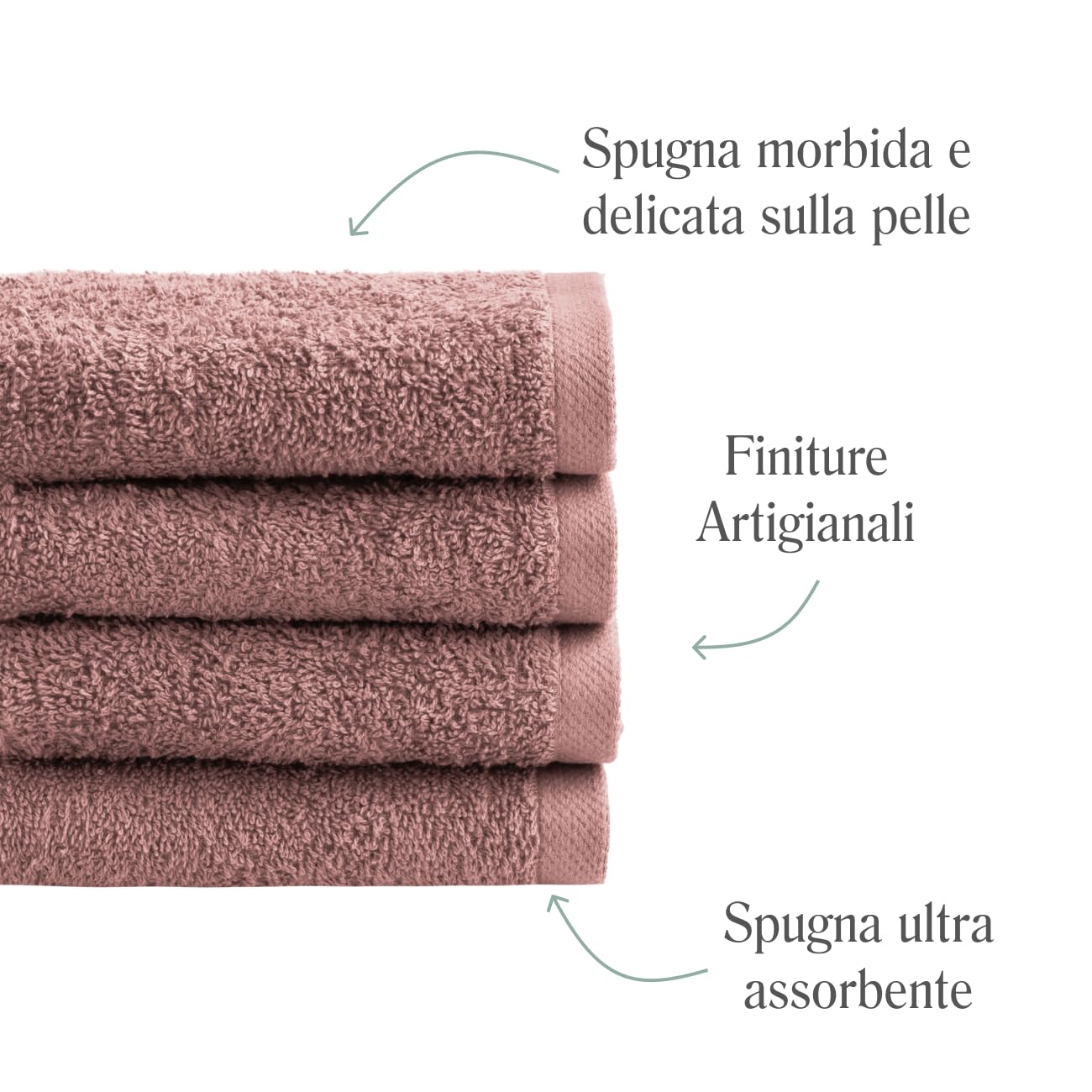 NELLA BIAGINI Minerva Bathroom Washcloths 30 x 30 cm, Set of 8, 100% Pure Terry Cotton, 420 g/m², Soft, Absorbent, Practical, Durable, Solid Colour