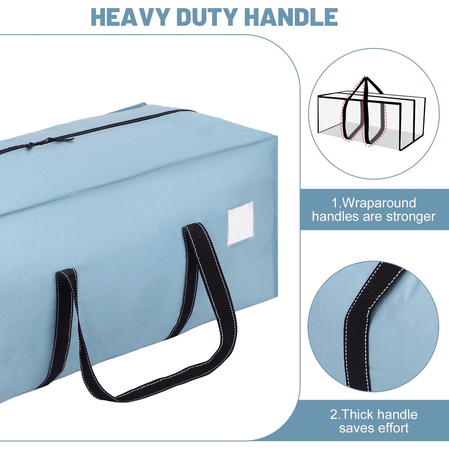 Dntorx 6 Pack 120L Moving Bags and Storage Bag Dorm Moving Essential, Blue