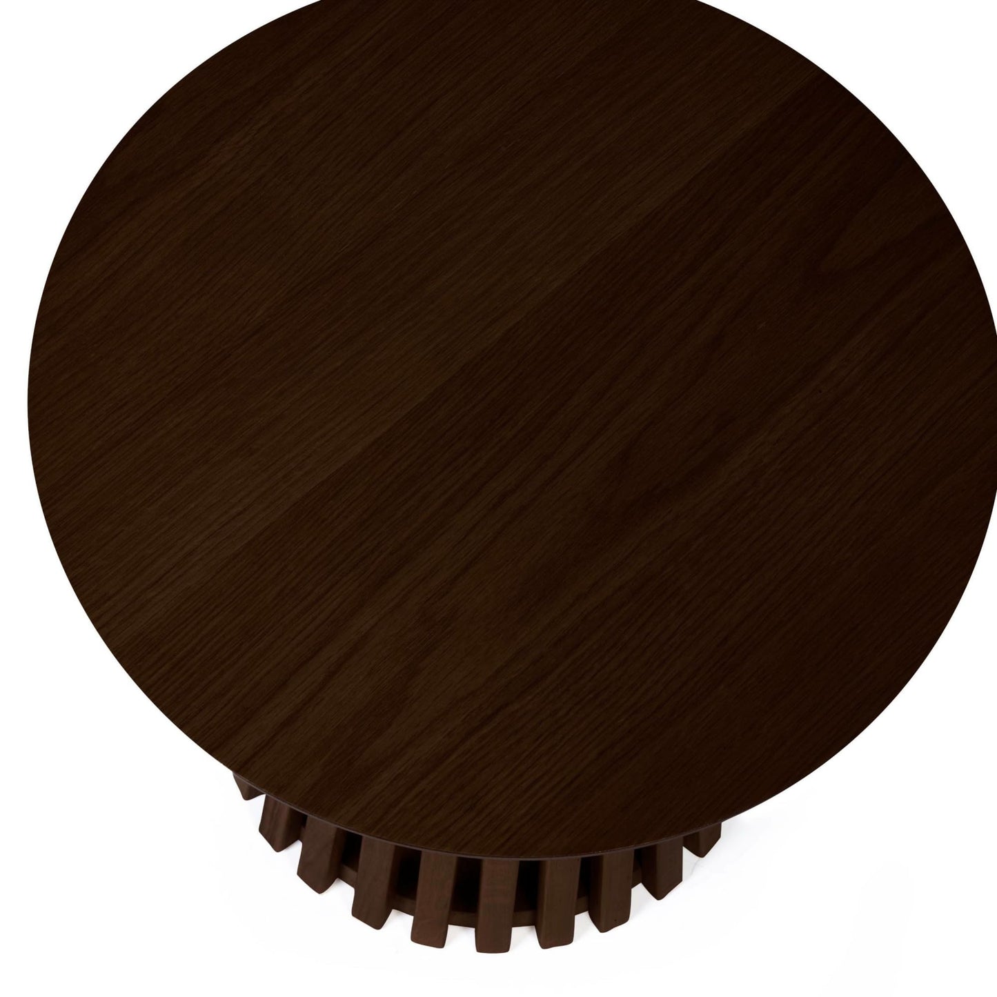 Julian Bowen Ollie Slatted End Table - Cocoa Oak, Brown - H45 x W45cm