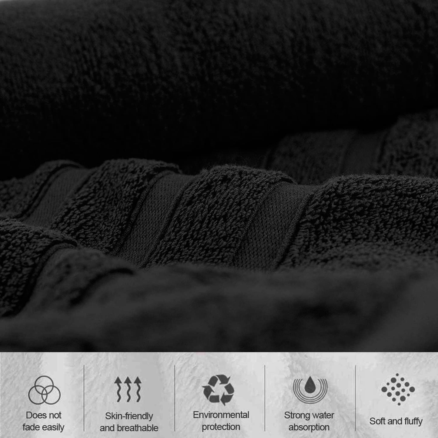 Uk Furniture 2 Pack Extra Large|95x200cm| Super Jumbo Bath Sheet Towels100% Egyptian Cotton 700GSM Super Soft Towel Set. (Black)