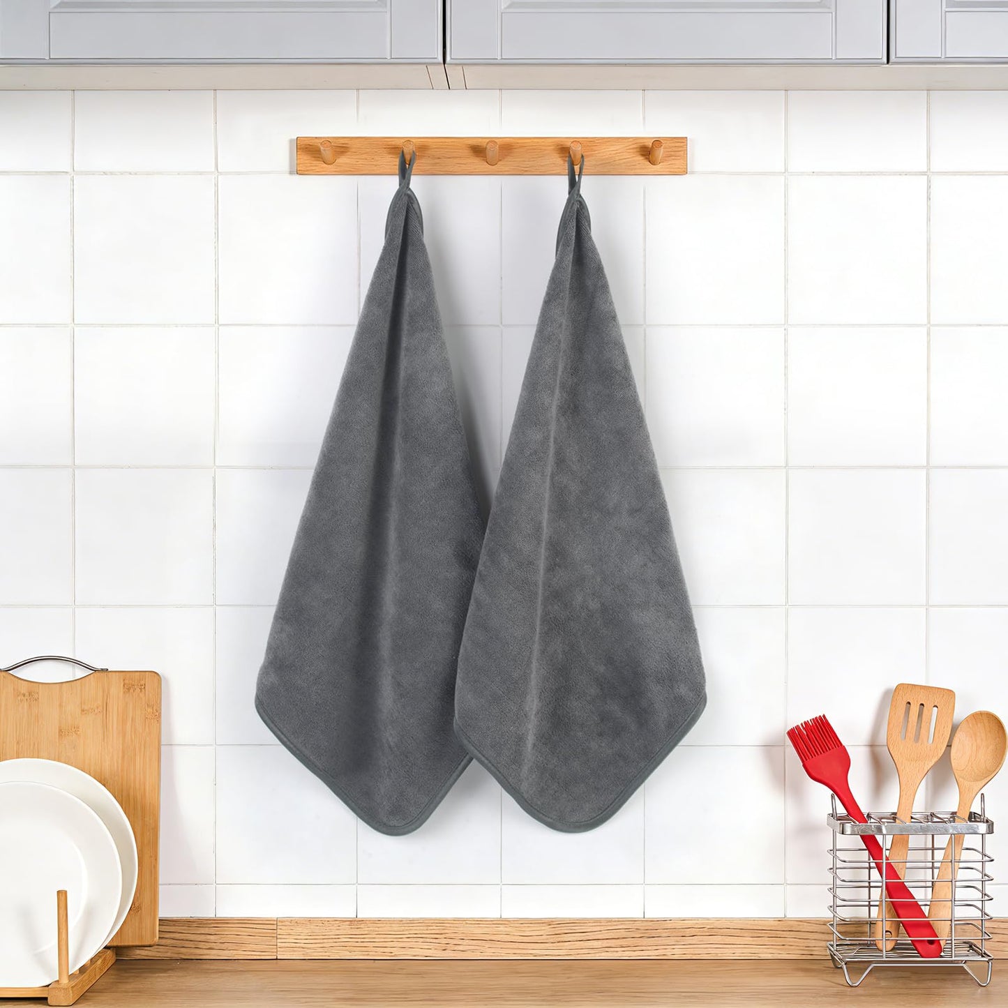 VIVOTE Microfibre Hand Towels for Bathroom Hand Towel with Hanging Loop