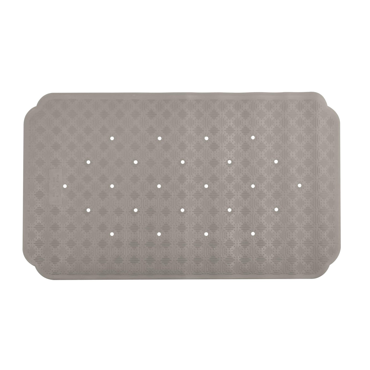 Spirella Ruby, Anti-Bacterial Shower Mat with Suction Cups, Taupe, Approx. 70 x 40 cm, Natural Rubber